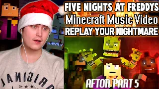 "REPLAY YOUR NIGHTMARE" FNAF 3 Minecraft Music Video | Afton - Part 5 | Reaction