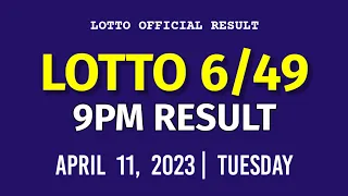 6/49 LOTTO RESULT TODAY 9PM DRAW April 11, 2023 Tuesday PCSO SUPER LOTTO 6/49 Draw Tonight