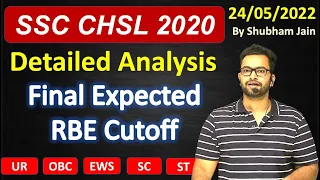 SSC CHSL 2020 Final Expected Cutoff| Detailed analysis by Shubham Jain