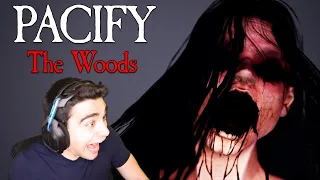 AN INVISIBLE DEMON GIRL IS CHASING ME IN THE WOODS!!! - Pacify (Woods DLC)