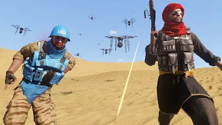 UNLEASHING THE DRONE SWARM | A Fustercluck in ArmA 3 Western Sahara