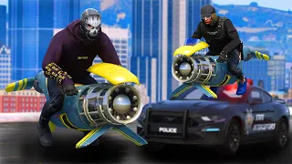 HOVER BIKE with MISSILES Destroys Cops In GTA 5 RP