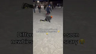 3 scary ways newbies stop on ICE #skating #freestyleskating #figureskating #iceskating #iceskate