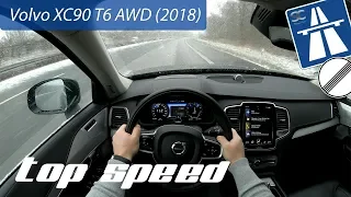 Volvo XC90 T6 AWD (2018) on German Autobahn - POV Top Speed Drive