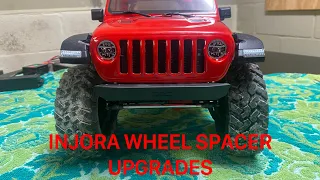 Axial jeep gladiator first round of upgrades! Injora 9mm brass wheel spacers. #axial #scx10iii