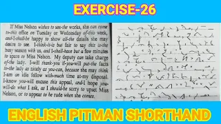 Pitman book exercise 26|Dictation 60wpm