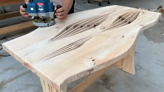 Amazing Ingenious And Creative Woodworking Design // Create A Unique Coffee Table From Wooden Strips