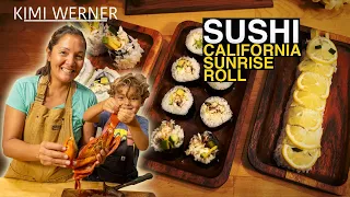 California "Sunrise" Roll made from fresh crab with Kimi Werner