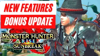 New Features Free Title Update 6 DLC Monster Hunter Rise Sunbreak Qurious Crafting Bonus Update News