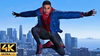 Spider-Man Miles Morales PC - Unmasked Sportswear Suit Free Roam Gameplay Mod (4K 60FPS)