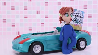 DibusYmas Superhero car Play Doh Stop motion cartoons