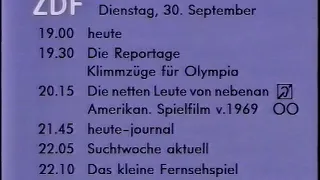 ARD Programmtafeln für Di 30.9.1986