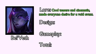 Rating the most recent Champions
