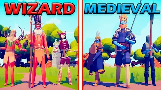 MAGE TEAM vs MEDIEVAL TEAM - Totally Accurate Battle Simulator | TABS