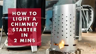 How to light a Chimney Starter for BBQ (Super Quick and Easy)