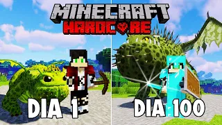 SOBREVIVI 100 Dias em um mundo cheio de DRAGÕES no MINECRAFT HARDCORE!