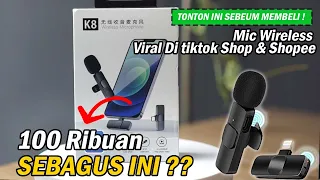 Unboxing Microphone Wireless Murah buat IPhone & Android - Sound Test - K8 Mic . Apakah worth it?