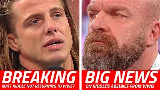 BREAKING: MATT RIDDLE IS NOT RETURNING TO WWE?!