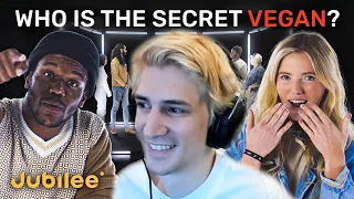 6 Meat Eaters vs 1 Secret Vegan | xQc Jubilee React