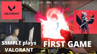 S1MPLE plays VALORANT for the FİRST time (Riot new fps game)