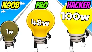 NOOB vs PRO vs HACKER - Watt The Bulb 3D