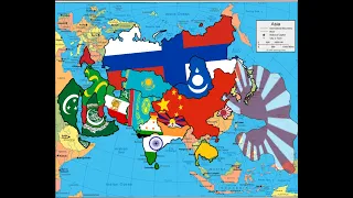 Alternate flag map of Asia