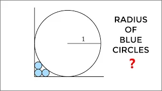 Solve for the radius of the three cornered circles