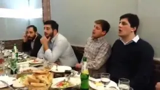 Georgian folks singing "Эх, дороги (Eh, dorogi) / Oh, roads"