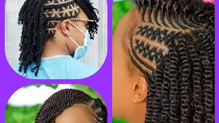 modèles de coiffures protectrices pour cheveux naturels 👌,twists ❤🧡💛