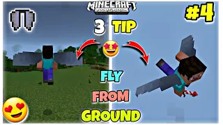 How To Fly With Elytra | How To Use Elytra In Mobile | Minecraft pe 😀