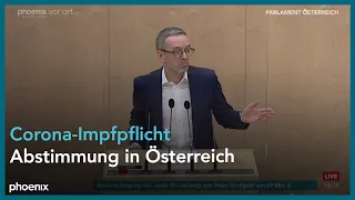 Impfpflicht in Österreich: Debatte und Abstimmung im Nationalrat (via ORF)