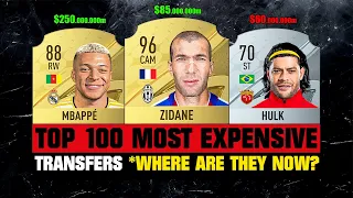 TOP 100 MOST EXPENSIVE TRANSFERS in Football History! 😱😵 Where are they Now?