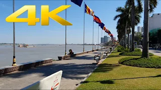 [4K] Walking Tour River Walk, Phnom Penh, Cambodia Riverside