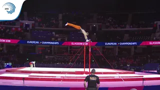 Lars VOS (NED) - 2018 Artistic Gymnastics Europeans, junior qualification horizontal bar