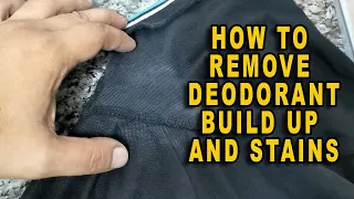 HOW TO REMOVE HARD DEODORANT BUILD UP AND STAINS IN CLOTHES | Travel Essential Tips and Tricks