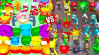 Merge Alphabet Food Battle Vs Beat Door 100 Challenge, Merge Battle Gameplay