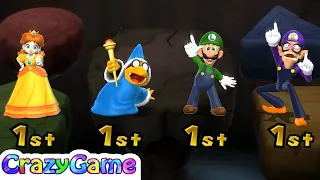 Mario Party 9 Boss Rush - Daisy v Kamek v Waluigi v Luigi Player Master Difficult |Crazygaminghub