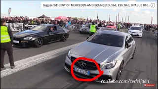 Benz CLS 63 Brabus Shqiptare vs Golf GT, BMW M5 & Porsche 911