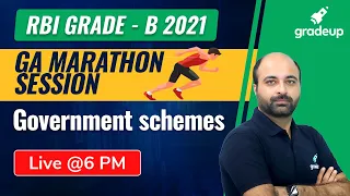 GA MARATHON SESSION || Government Scheme  || RBI GRADE - B Exam 2021 || Madhav Arora  | Gradeup