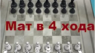 Как поставить детский мат(за 4 хода)в шахматах! 1080p HD