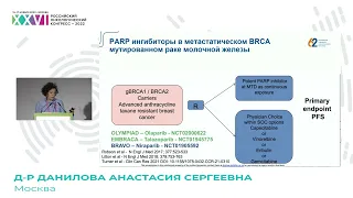 BRCA-ассоциированный РМЖ – нужно ли усилить адъювант? Если да, то чем?