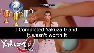 I Completed Yakuza 0 and It Was NOT Worth It | Platinum Trophy and Game Completion Review