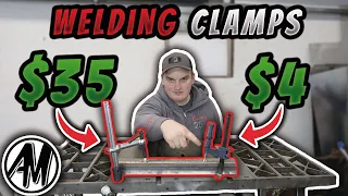 DIY Budget WELD CLAMPS , Table saw Weld Table Part 3 #weldingtable