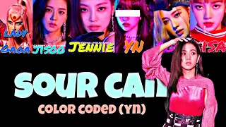 blackpink lady gaga Yn sour candy color coded