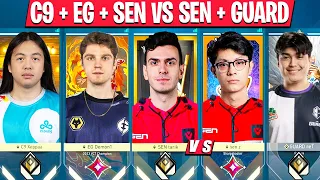 SEN Tarik, EG Demon1 & C9 Xeppaa Playing Together In One Team Vs SEN Zekken & GUARD neT | VALORANT