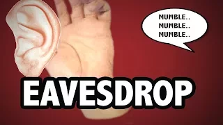 Learn English Words - EAVESDROP - Meaning, Vocabulary Lesson with Pictures and Examples