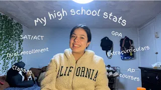 HIGH SCHOOL STATS THAT GOT ME INTO COLLEGE *COURSES, GPA, SCORES” AND  WHAT COLLEGE IM COMMITTING TO