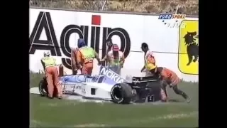 Ukyo Katayama engine failure, 1995 Spanish GP Qualifying