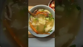 Korean comfort food 🍲 Sujebi 수제비 (Hand-torn noodle soup) #easyrecipe #koreanfood #수제비