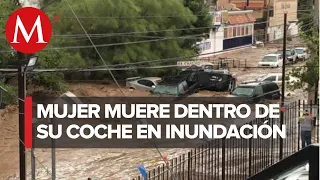 Fuertes lluvias provocan inundaciones en Nogales, Sonora; agua arrastra autos por las calles